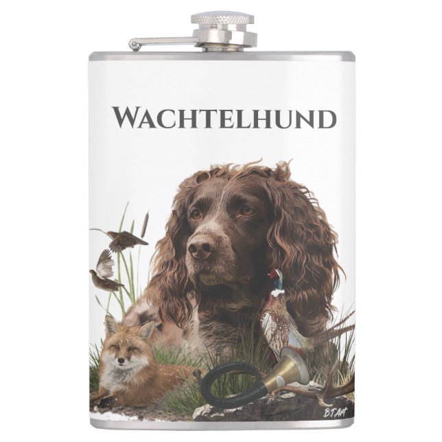 German Spaniel, Wachtelhund     Flask (Front)