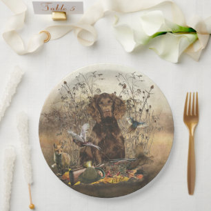 German Spaniel, Wachtelhund Paper Plates