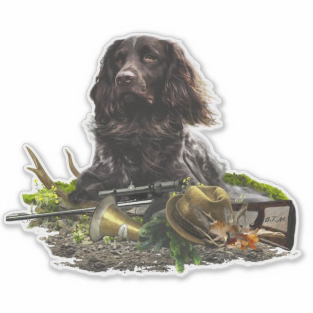 German Spaniel, Wachtelhund Sticker (Front)