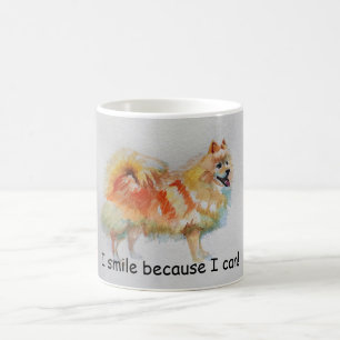 German Spitz Dog 'I Smile Because I Can' Card Coffee Mug