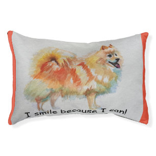 German Spitz Dog 'I Smile Because I Can' Card Pet Bed