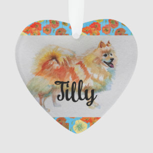 German Spitz Pomeranian dog Christmas Ornament