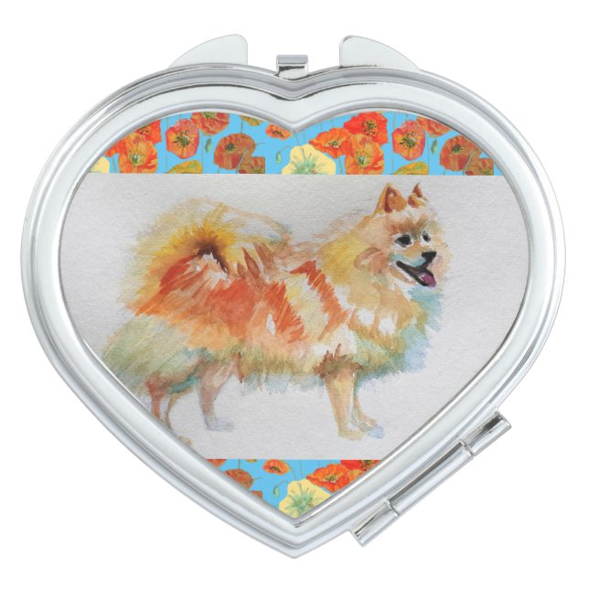 German Spitz Pomeranian dog Womans Compact Compact Mirror (Front)
