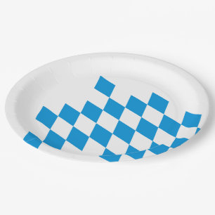 GERMAN STATE OF BAVARIA Flag Colors Paper Plates
