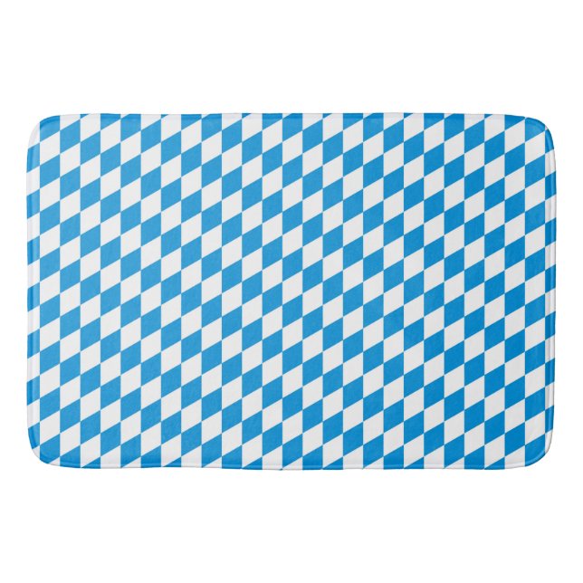 German State Of Bavaria - Flag Colors Pattern Bath Mat (Front)