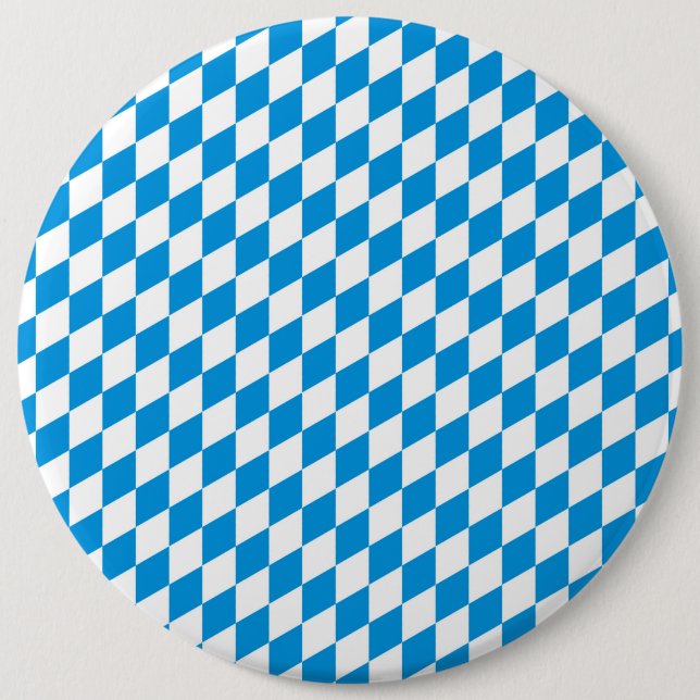 German State Of Bavaria - Flag Colors Pattern Button (Front)