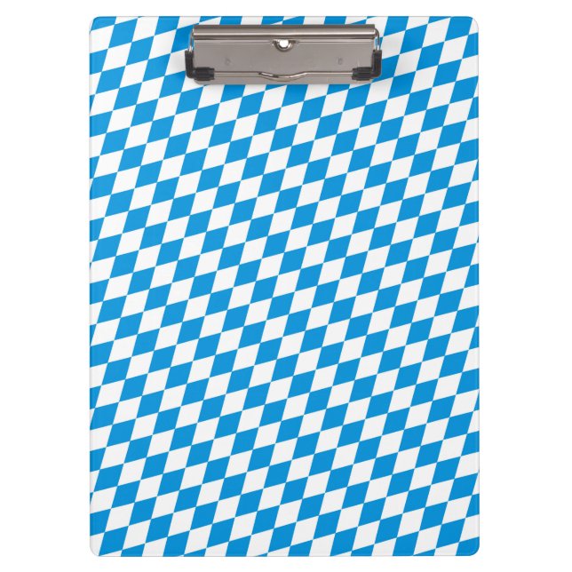 German State Of Bavaria - Flag Colors Pattern Clipboard (Front)
