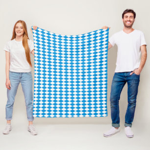 German State Of Bavaria - Flag Colors Pattern Fleece Blanket