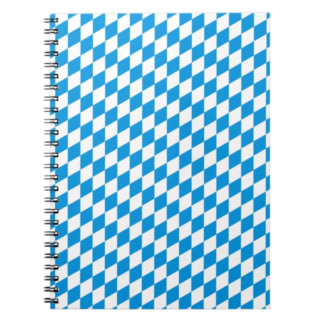 German State Of Bavaria - Flag Colors Pattern Notebook (Front)