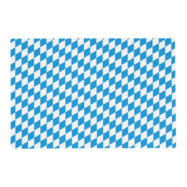 German State Of Bavaria - Flag Colors Pattern Placemat (Front)