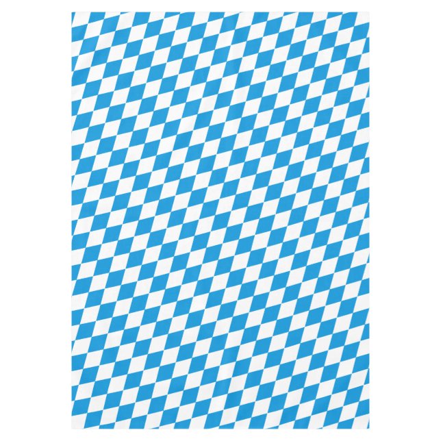 GERMAN STATE OF BAVARIA Flag Colors pattern Tablecloth (Front)