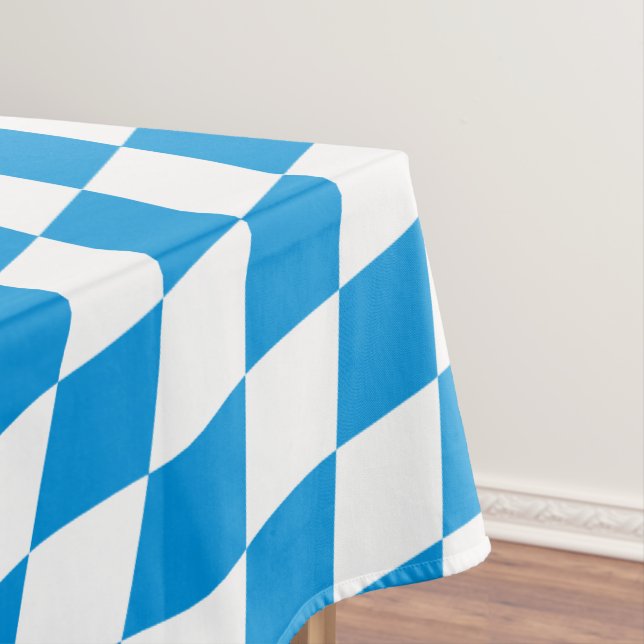 GERMAN STATE OF BAVARIA Flag Colors pattern Tablecloth