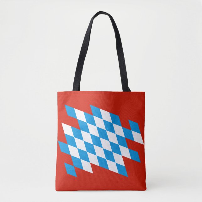 GERMAN STATE OF BAVARIA Flag Colors Tote Bag (Front)