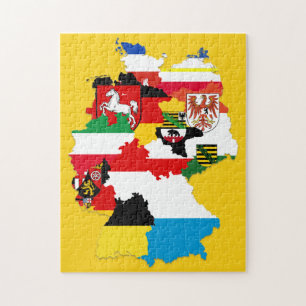 German States Flags Map, Bundesländer Germany Jigsaw Puzzle
