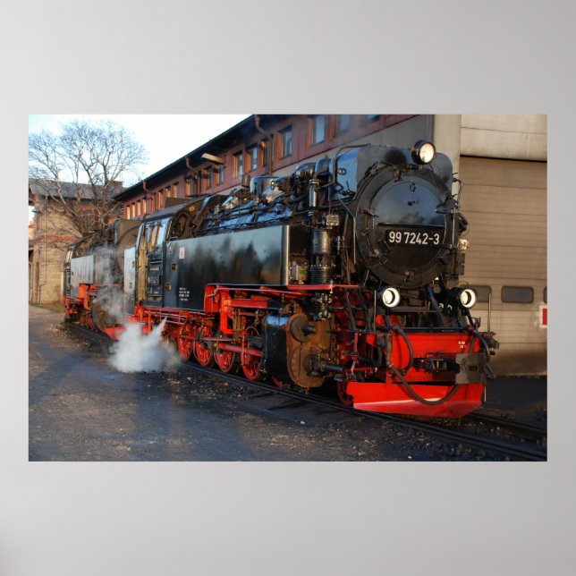 German Steam Locomotive Poster (Front)