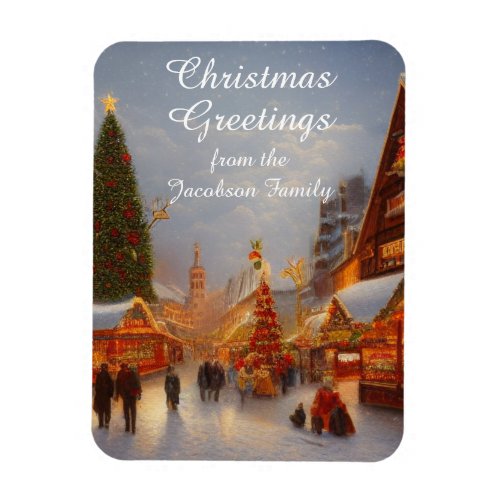 German Style Christmas Market Greetings Kitsch Magnet