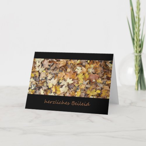 german sympathy card autumn foliage