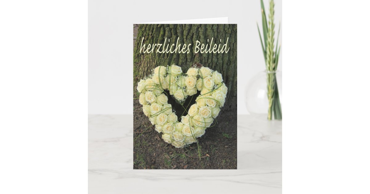 German Sympathy card, condolences Card