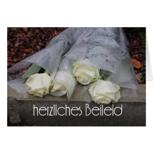 German sympathy card herzliches Beileid | Zazzle