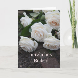 German sympathy card herzliches Beileid