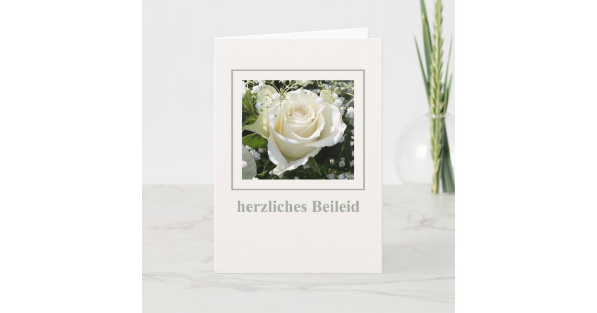 German Sympathy card, Herzliches beileid Card | Zazzle