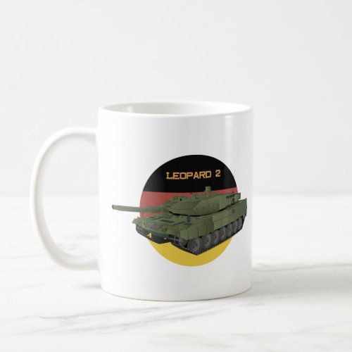 German Tank Leopard 2 with Flag Coffee Mug