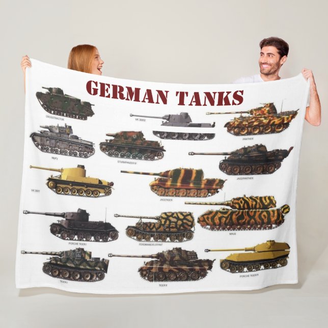 GERMAN TANKS FLEECE BLANKET (In Situ)