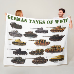 GERMAN TANKS of WWII Fleece Blanket