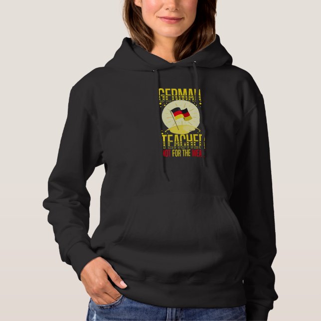 German Teacher Germany Flag Language Lesson Studen Hoodie (Front)