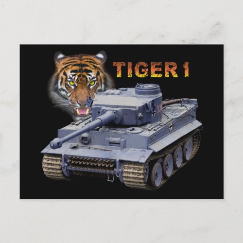 German Tiger 1 Tank Postcard