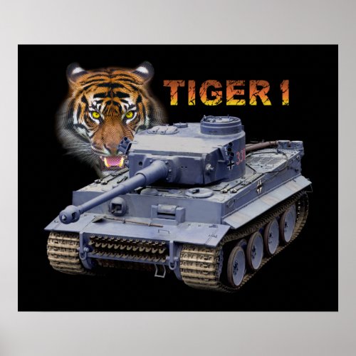 German Tiger 1 Tank Poster