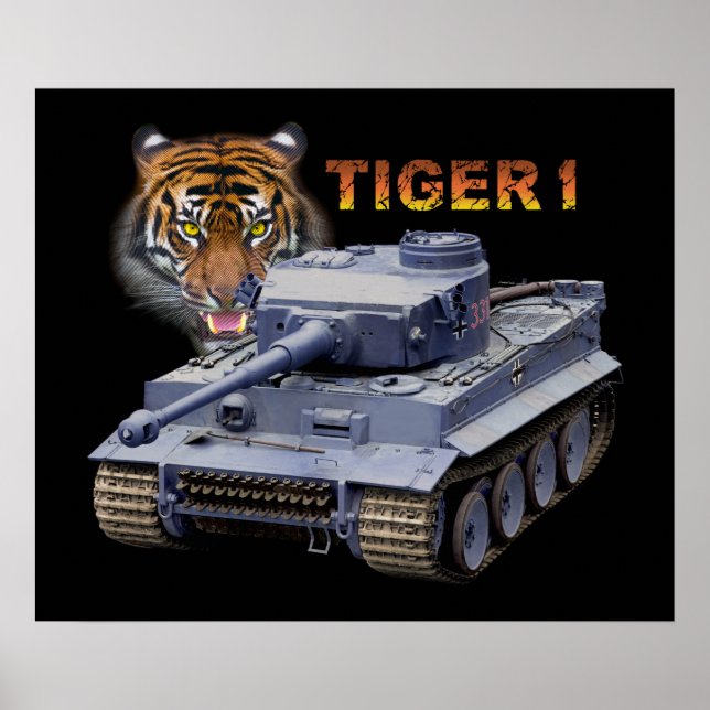 German Tiger 1 Tank Poster (Front)