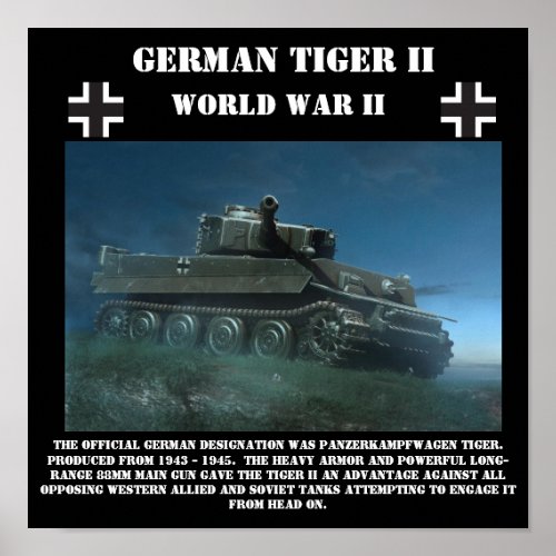 German Tiger II Heavy Tank _ World War II Print