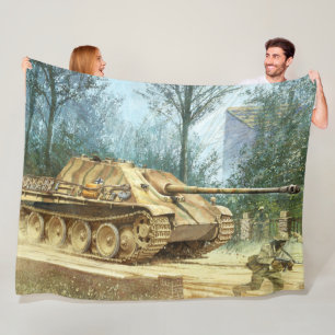 GERMAN TIGER TANK FLEECE BLANKET