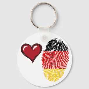 German touch fingerprint flag keychain