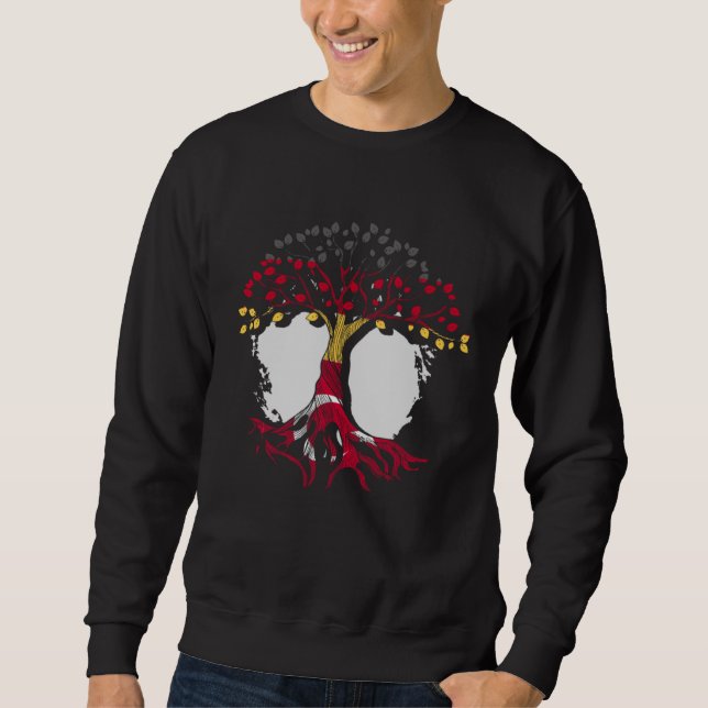 German Turkish Flag Turkey Germany Tree Proud Turk Sweatshirt (Front)