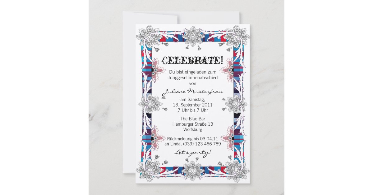 German version invitation | Zazzle