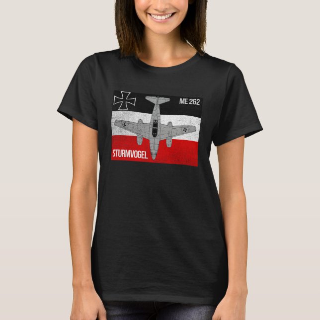 German Warplane Sturmvogel Me 262 Blitzbomber Jet  T-Shirt (Front)
