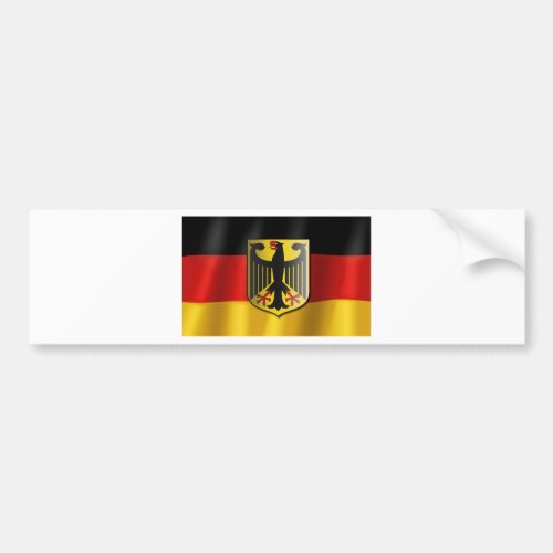 German waving flag bumper sticker