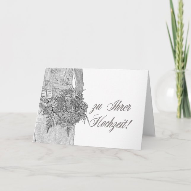 German wedding congratulations card (Front)