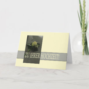 German wedding congratulations card