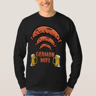 German Wifi Simplified Sausage And Beer Wurst T-Shirt