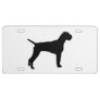 German wire-haired Pointer dog Silhouette License Plate