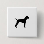 German Wire-Haired Pointer Silhouette Love Dogs Button