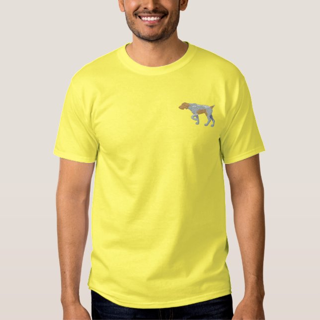 German Wirehair Pointer Embroidered T-Shirt (Front)