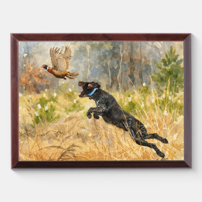 German Wirehaired Pointer Award Plaque (Horizontal)