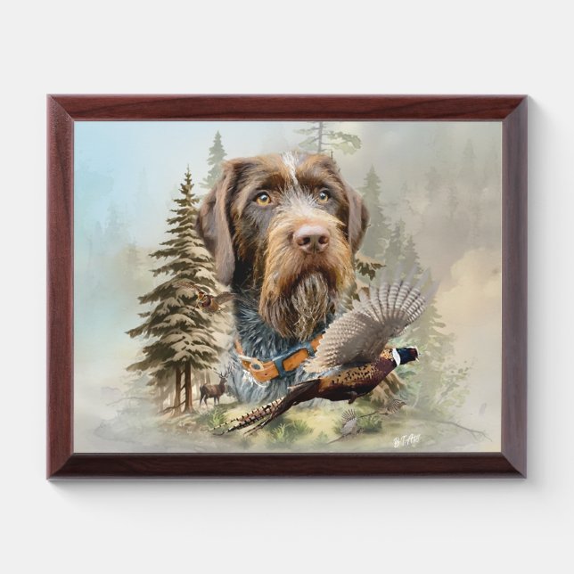 German Wirehaired Pointer Award Plaque (Horizontal)