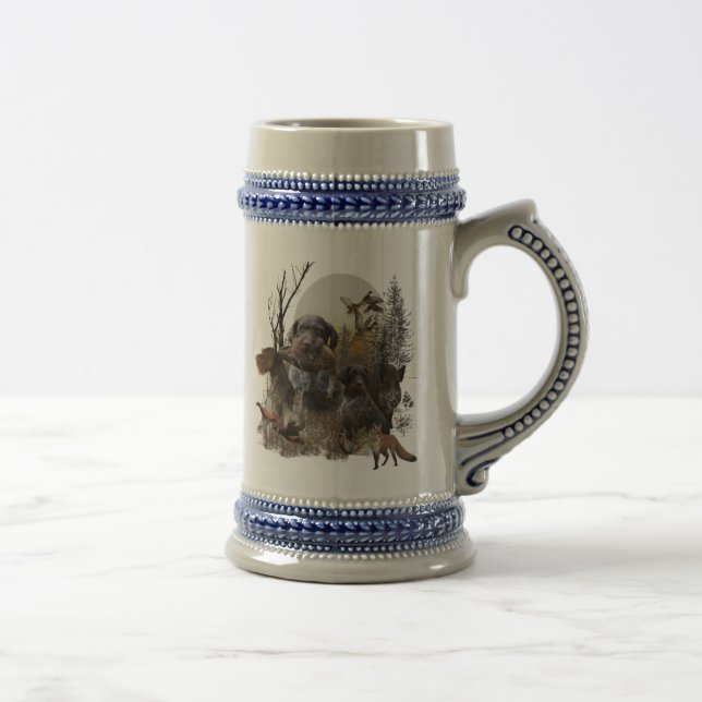 German Wirehaired Pointer Beer Stein (Right)