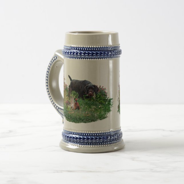 German Wirehaired Pointer   Beer Stein (Front Left)
