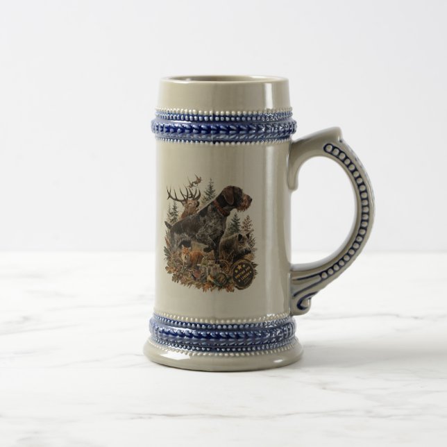 German Wirehaired Pointer Beer Stein (Right)
